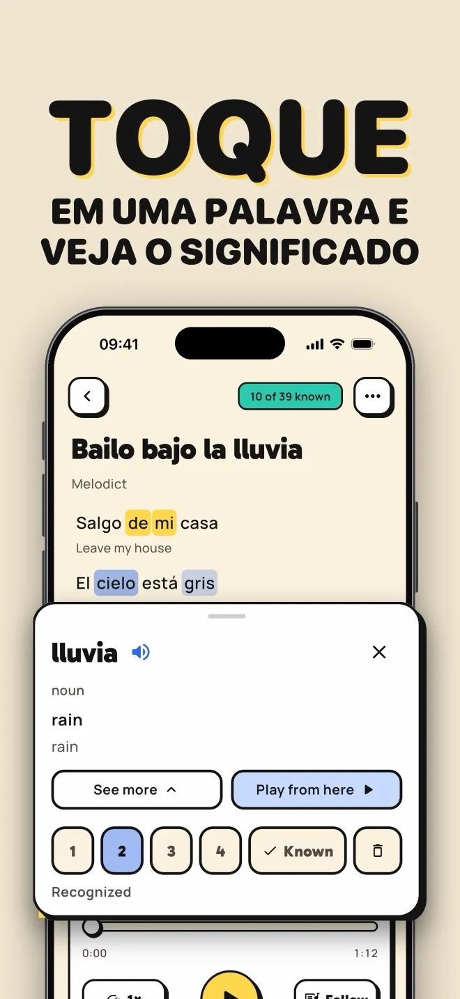 Toque em qualquer palavra para ver o significado