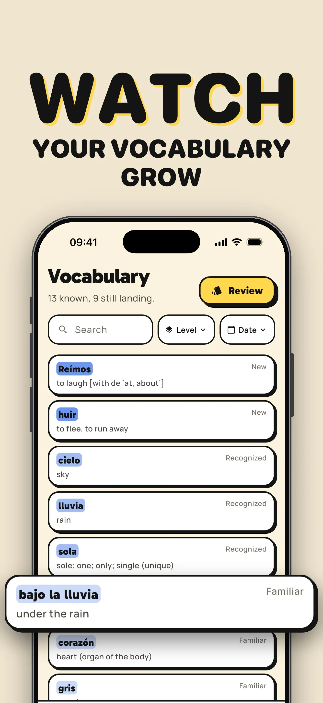 Watch your vocabulary grow