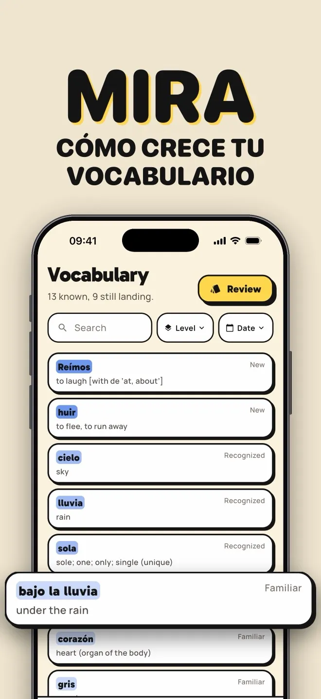 Mira cómo crece tu vocabulario