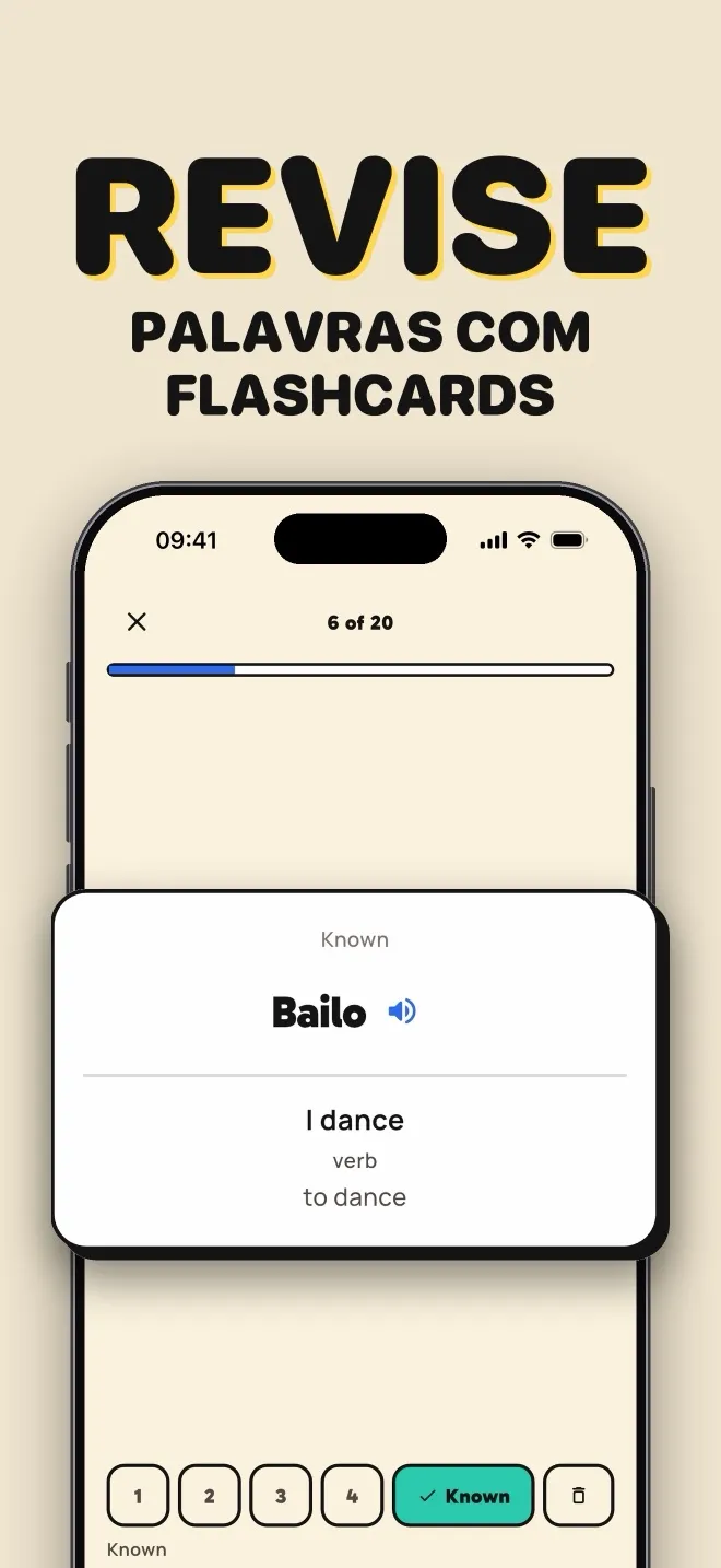 Revise palavras com flashcards
